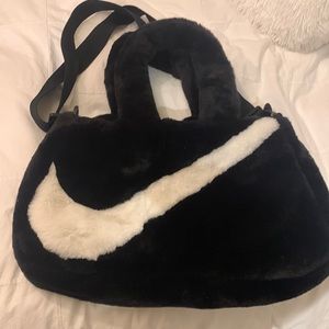 Black fluffy Nike bag!